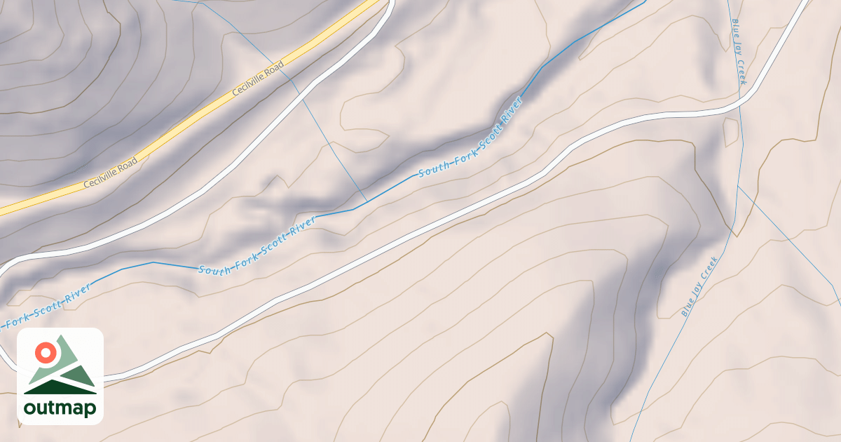 Map of BLUE JAY CREEK