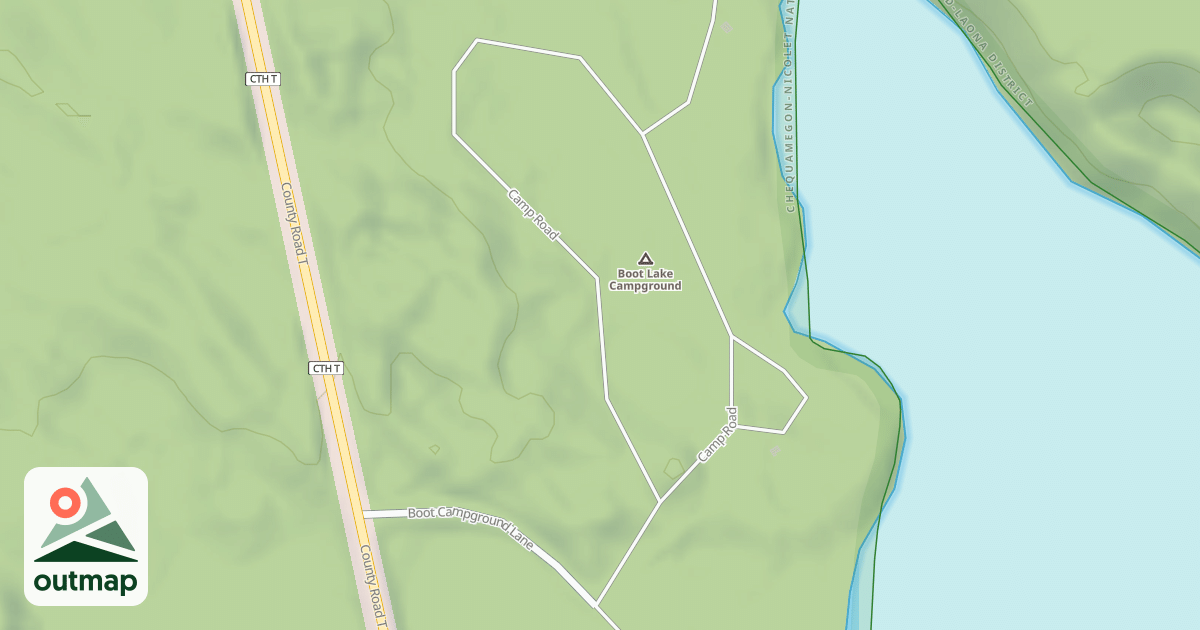 Map of BOOT LAKE CAMPGROUND ROAD
