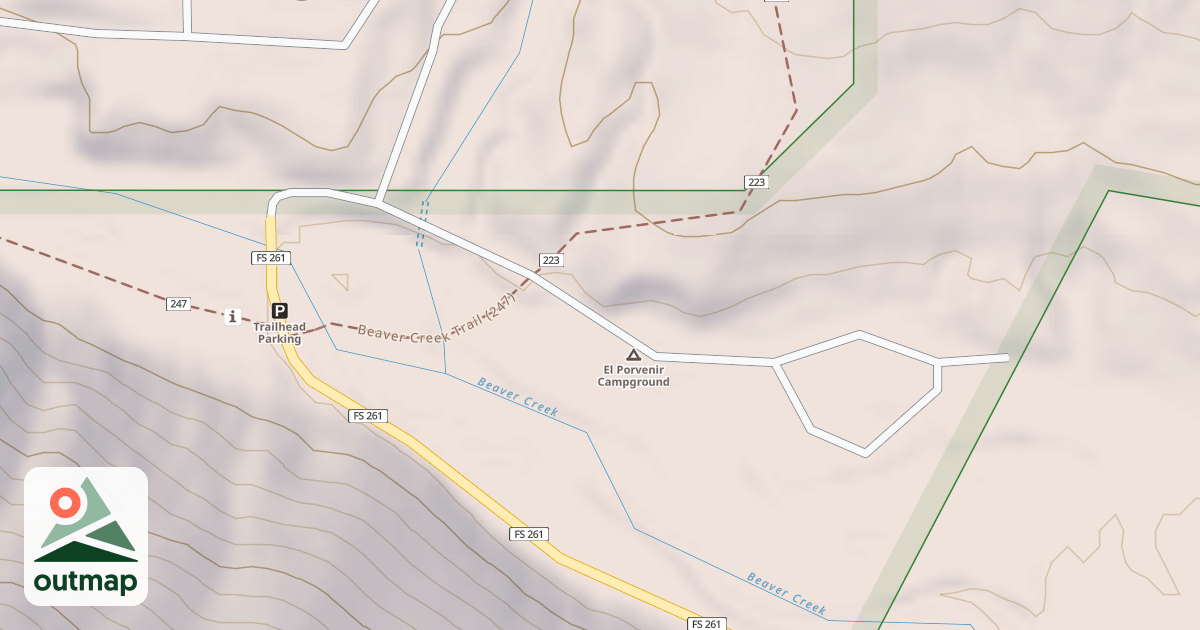 Map of EL PORVENIR CAMPGROUND