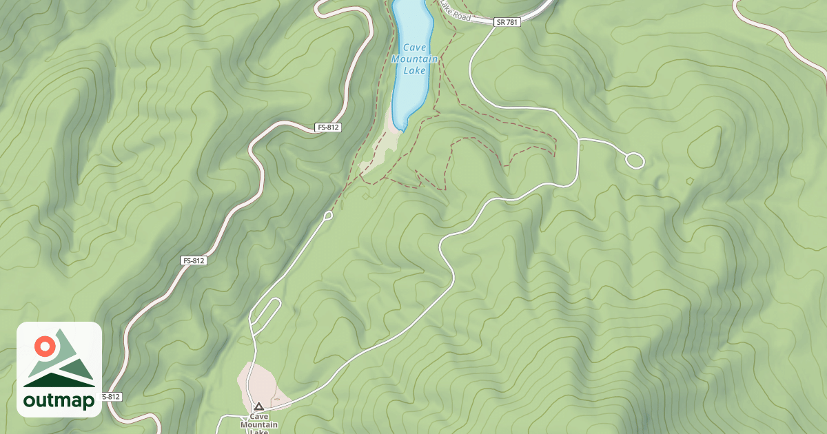 Map of CAVE MTN REC AREA