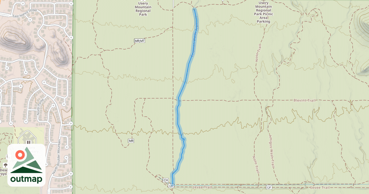 Map of Crismon Wash Trail