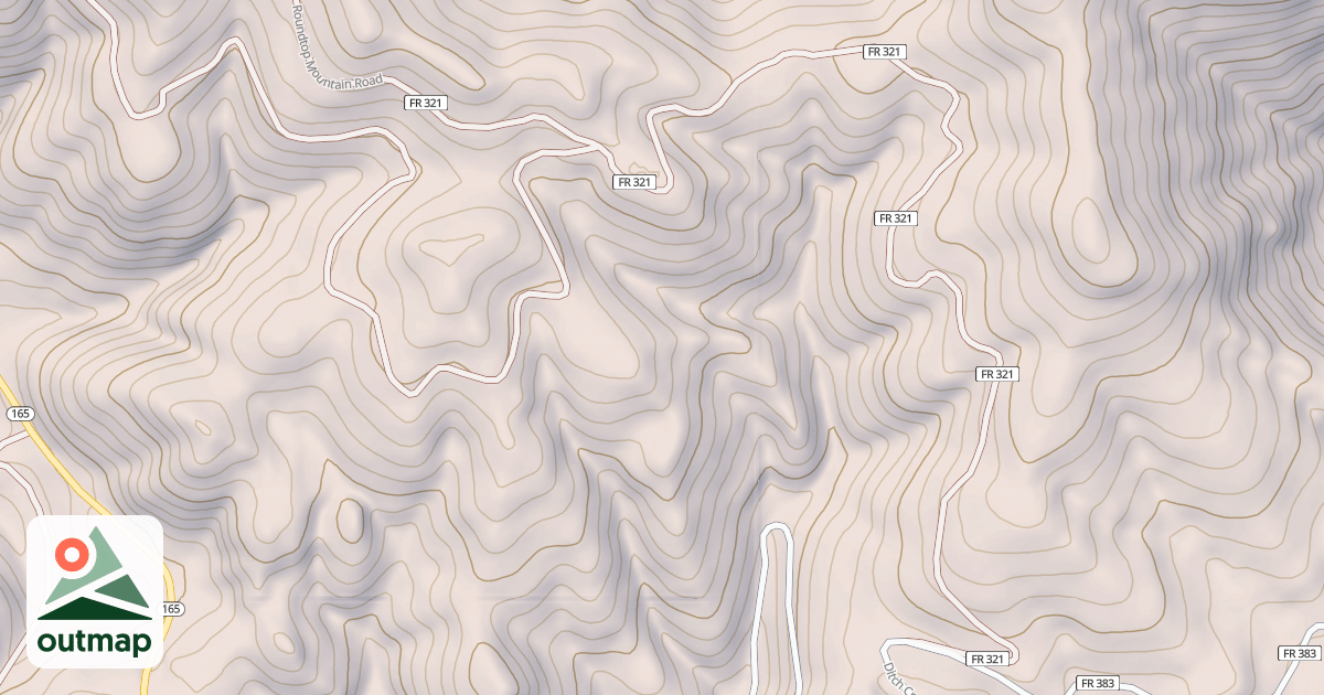 Map of ROUNDTOP MTN