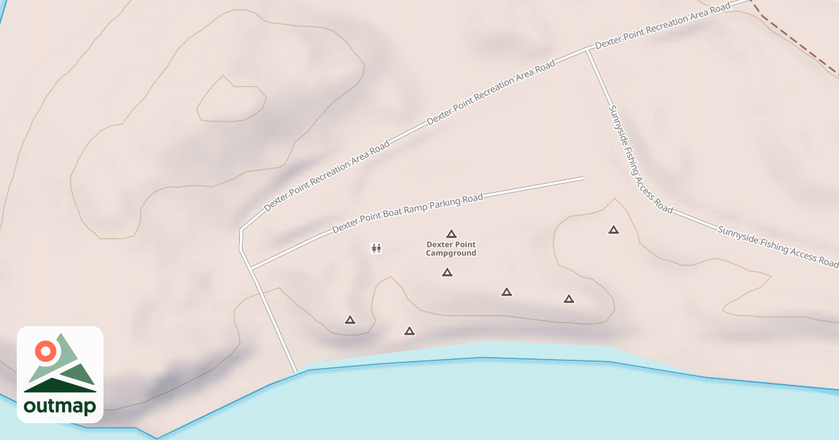 Map of DEXTER POINT BOAT RAMP PARKING