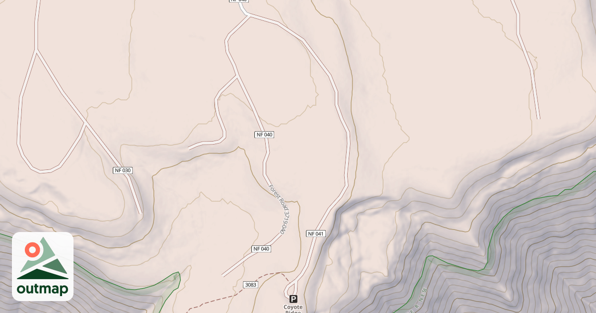 Map of COYOTE RIDGE TRAILHEAD