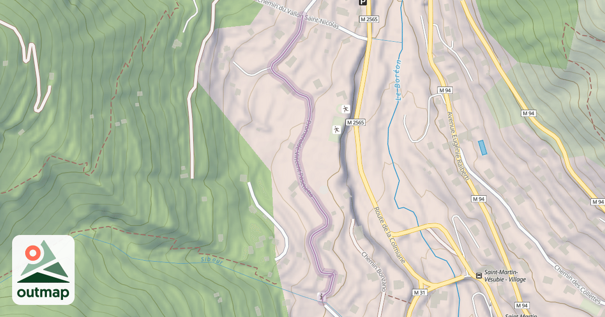 Map of Promenade Vincent Paschetta