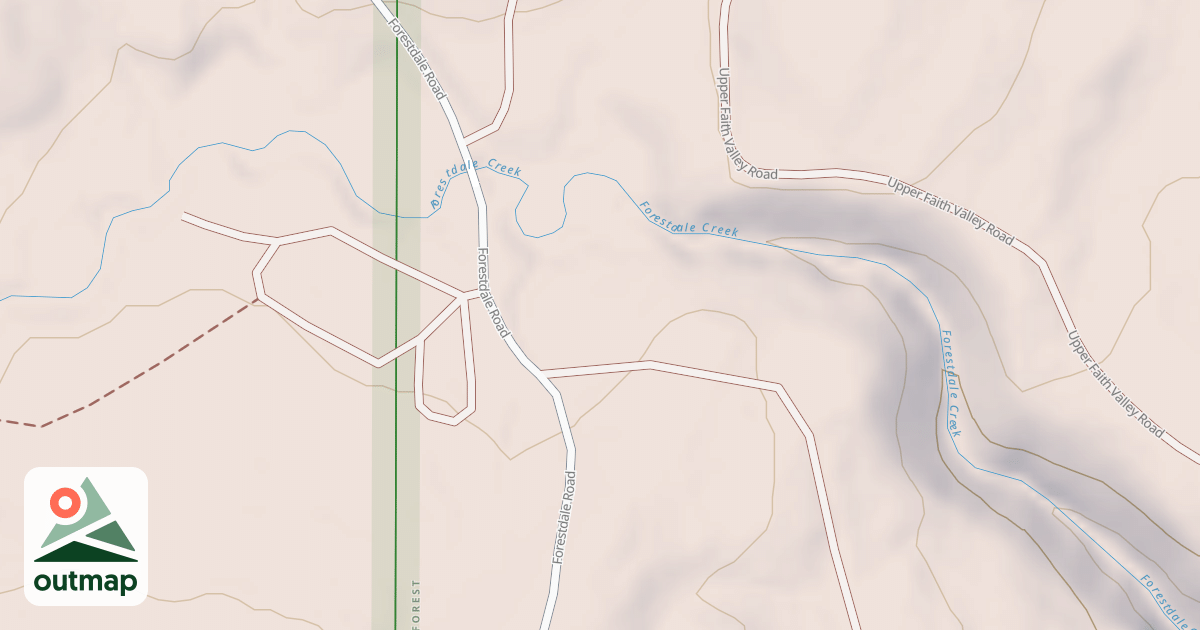Map of FORESTDALE CREEK ROAD SPUR A
