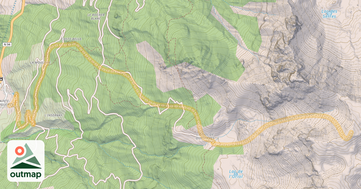 Map of Crête de l'Alpavin — Sainte-Marguerite