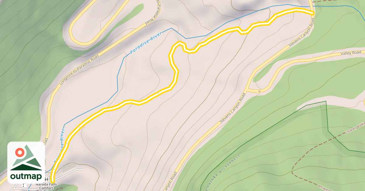 Map of Narada Falls Trail