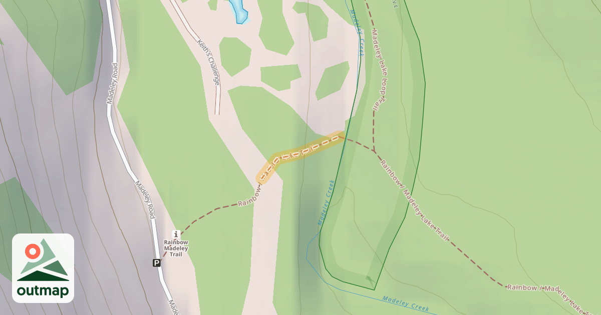 Map of Rainbow / Madeley Lake Trail