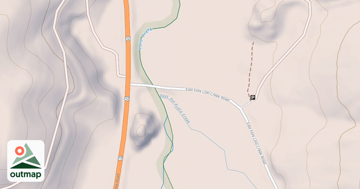 Map of EAST FORK LOLO CREEK