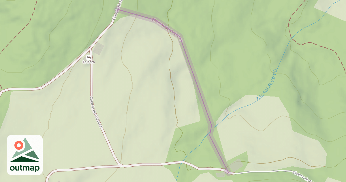 Map of Chemin de Frémont