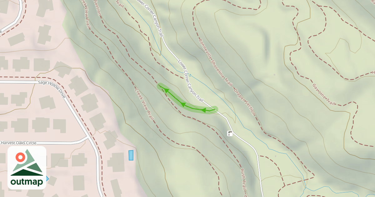 Map of Rush Access Trail