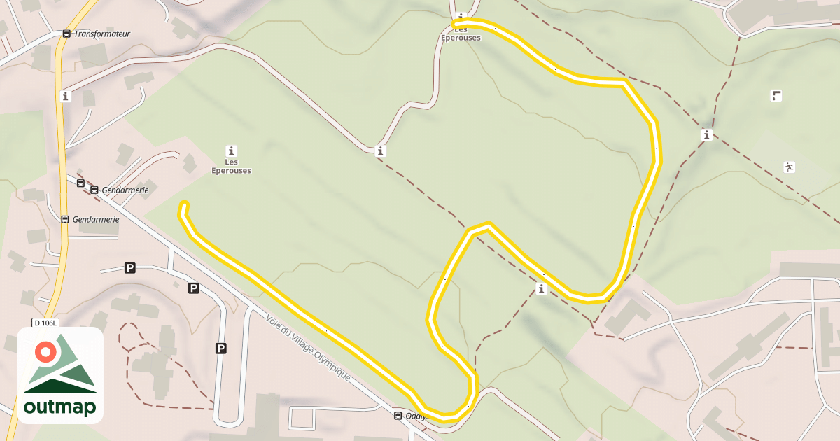 Map of Les Éperouses / Escandille