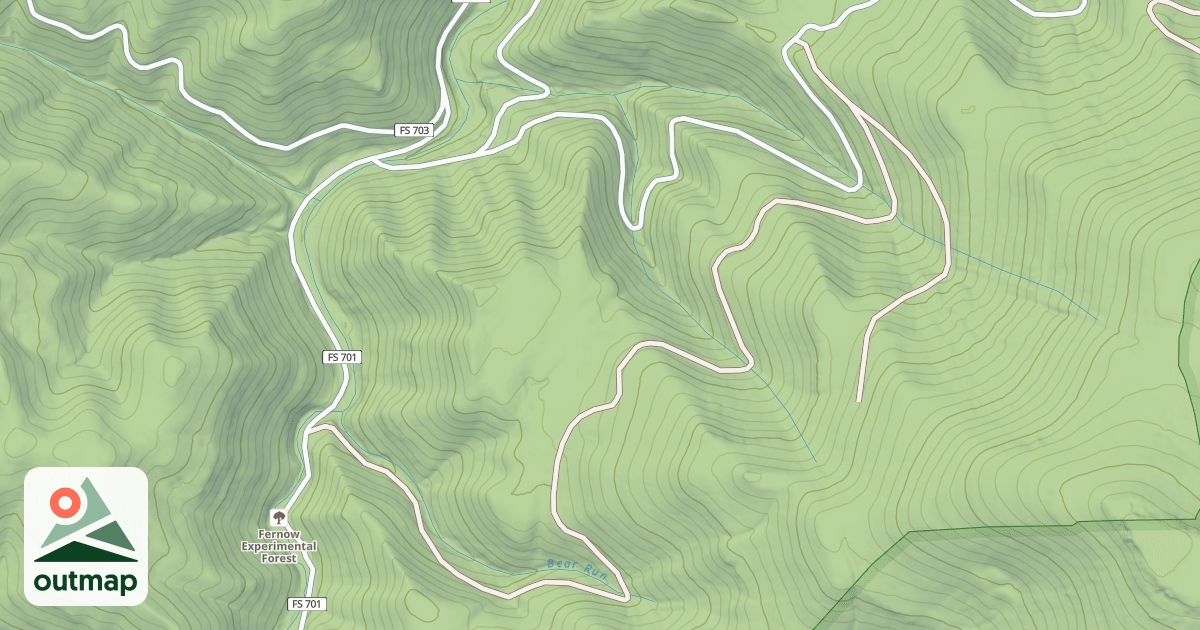 Map of BEAR RUN