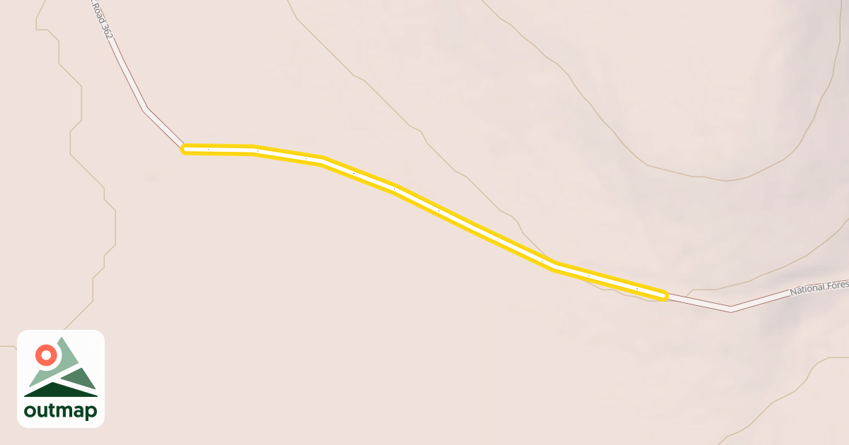 Map of National Forest Development Road 362