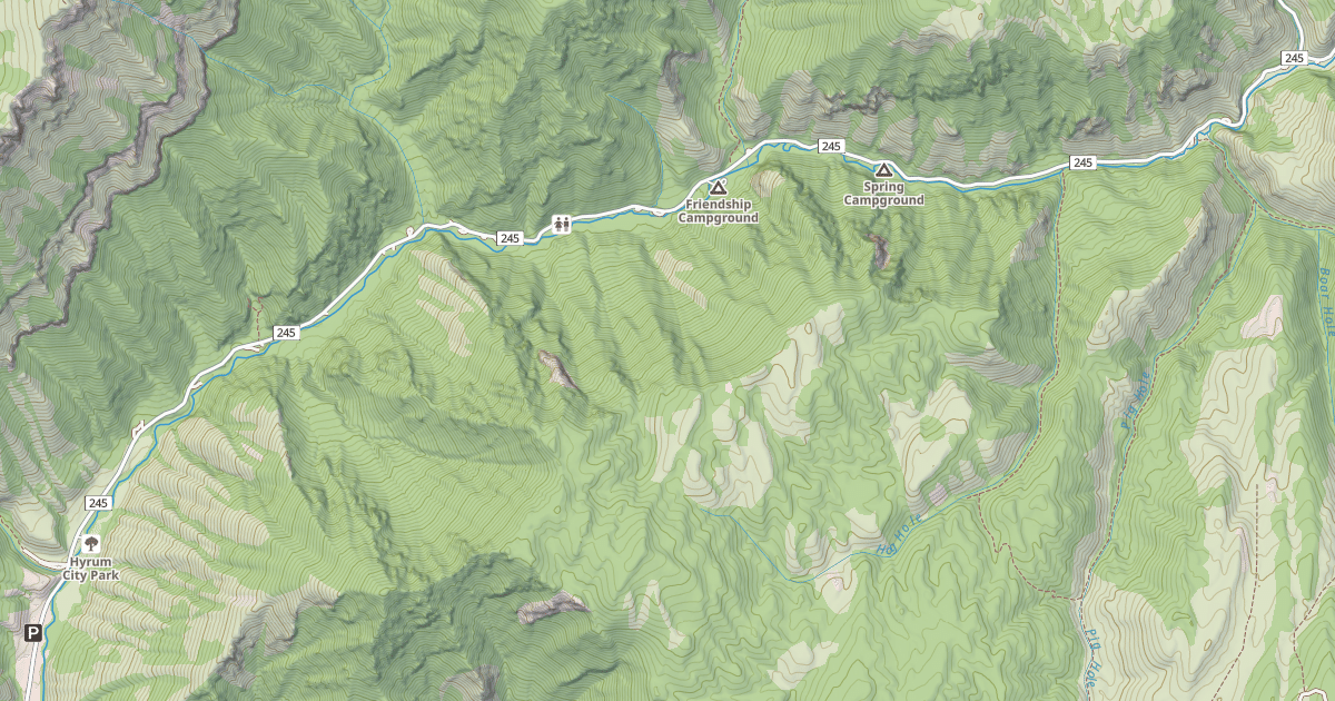 Map preview of LEFT HAND FORK