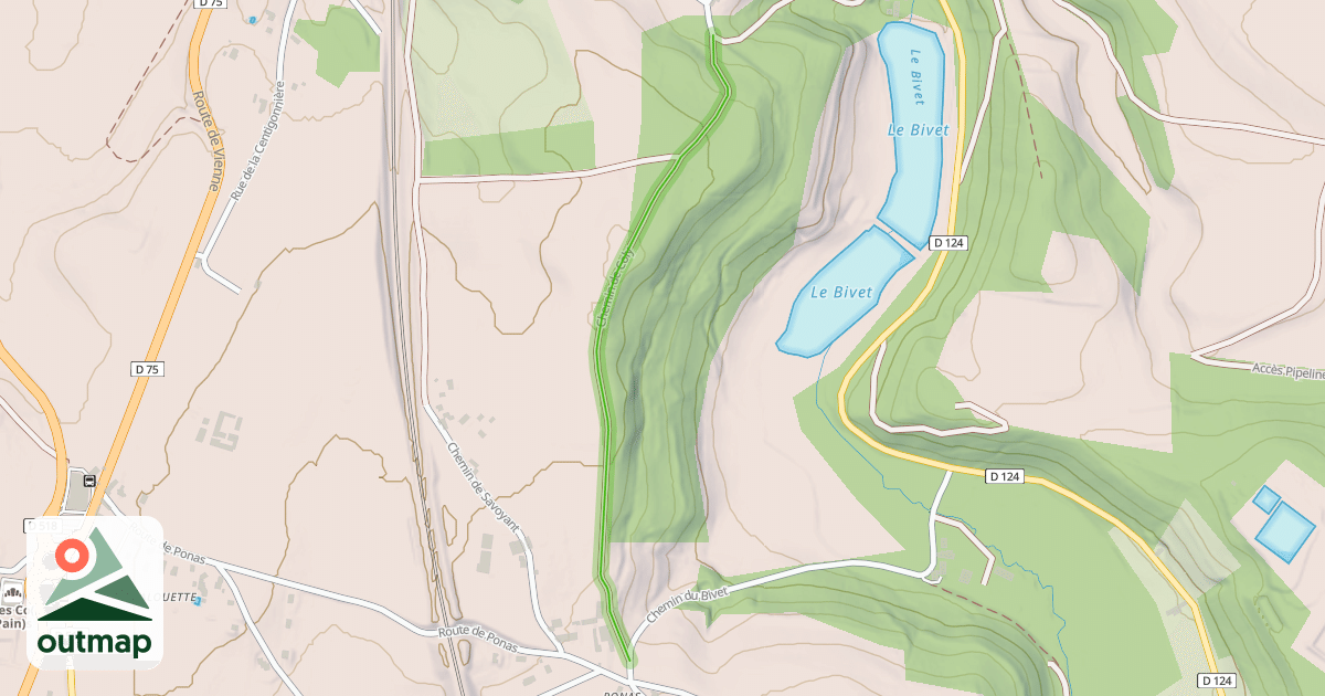 Map of Chemin de Coly