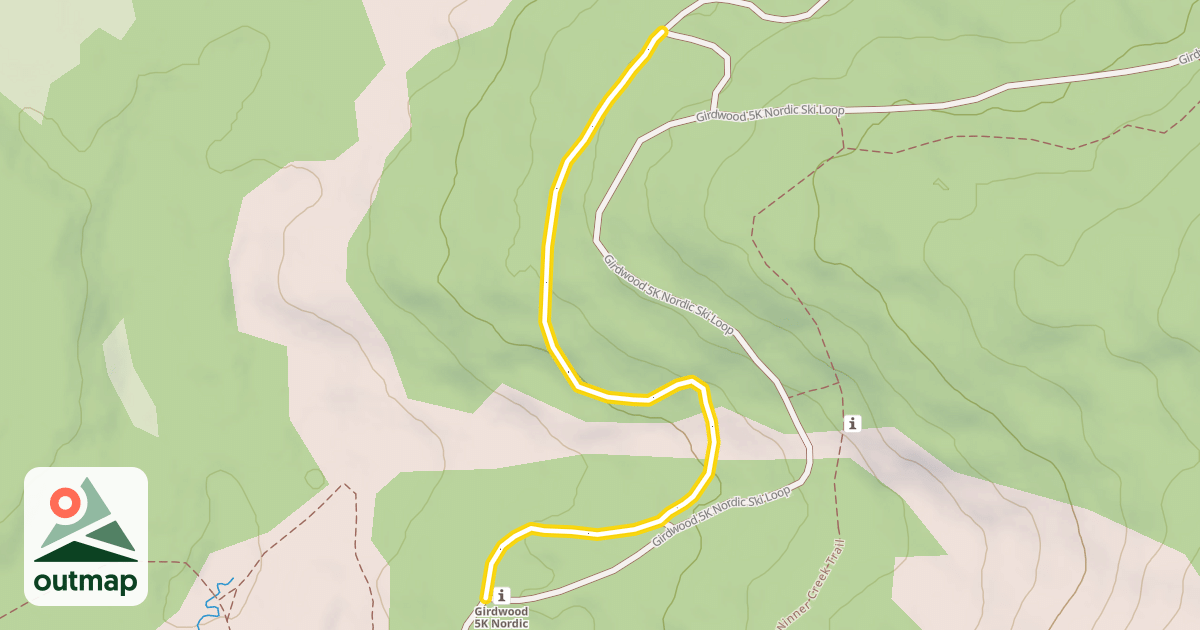 Map of Girdwood 5K Nordic Ski Loop