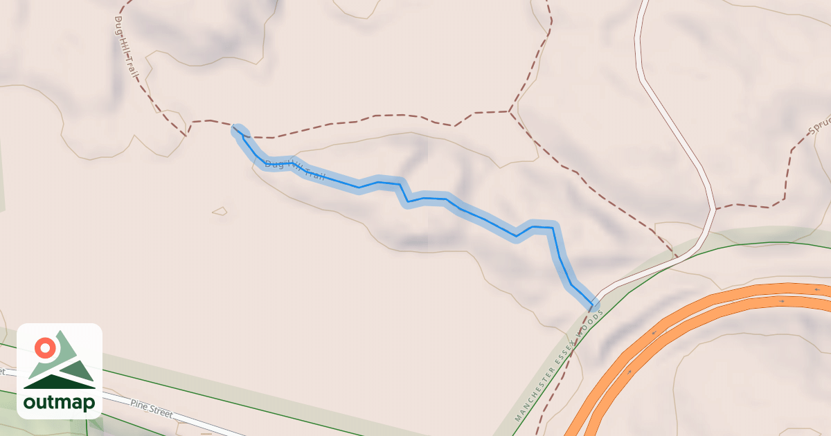 Map of Dug Hill Trail