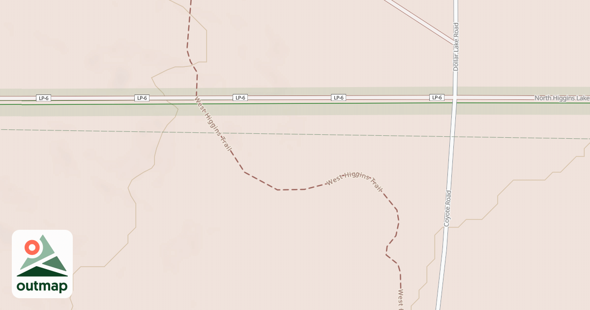 Map of West Higgins Trail