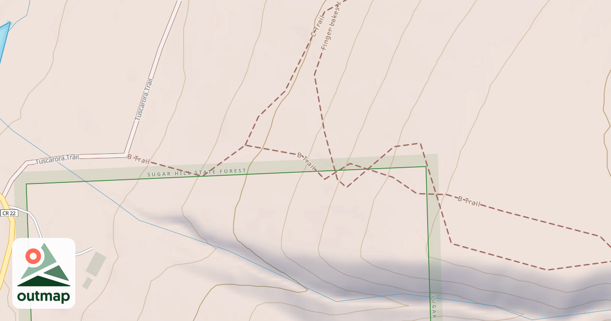 Map of B Trail