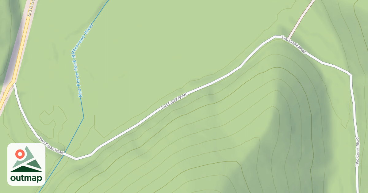 Map of (FDR) ONE CREEK-TWO CREEK
