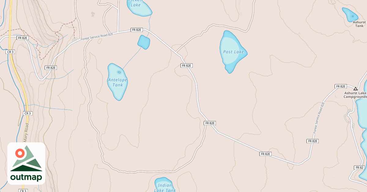 Map of ASHURST LAKE