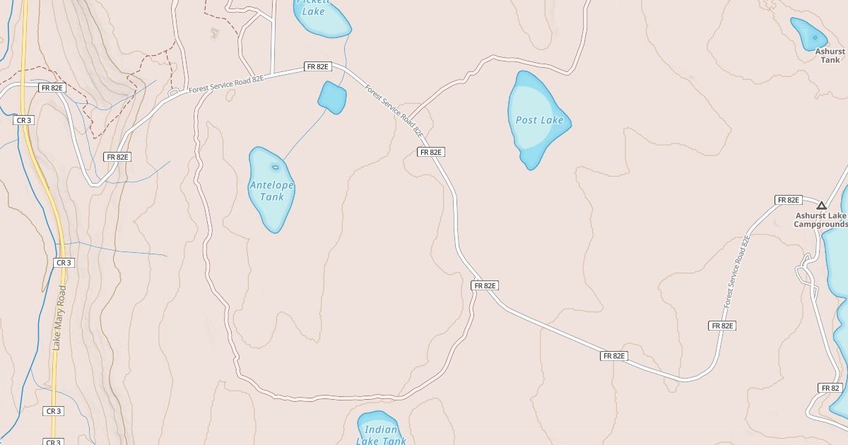 Map preview of ASHURST LAKE