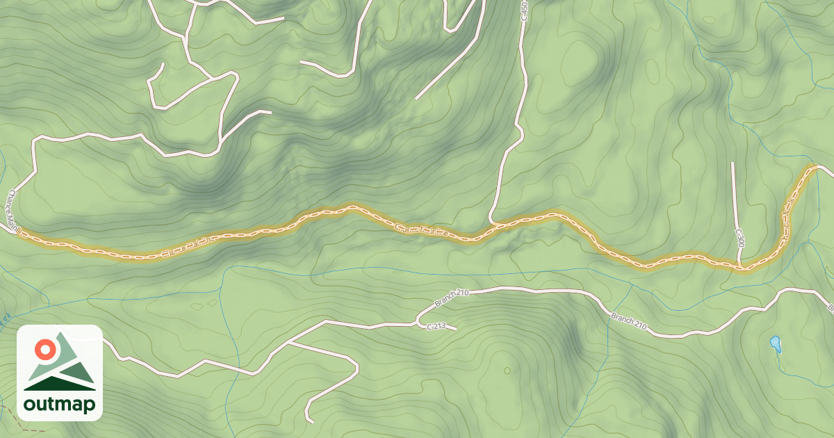 Map of Chance Creek Forest Service Road