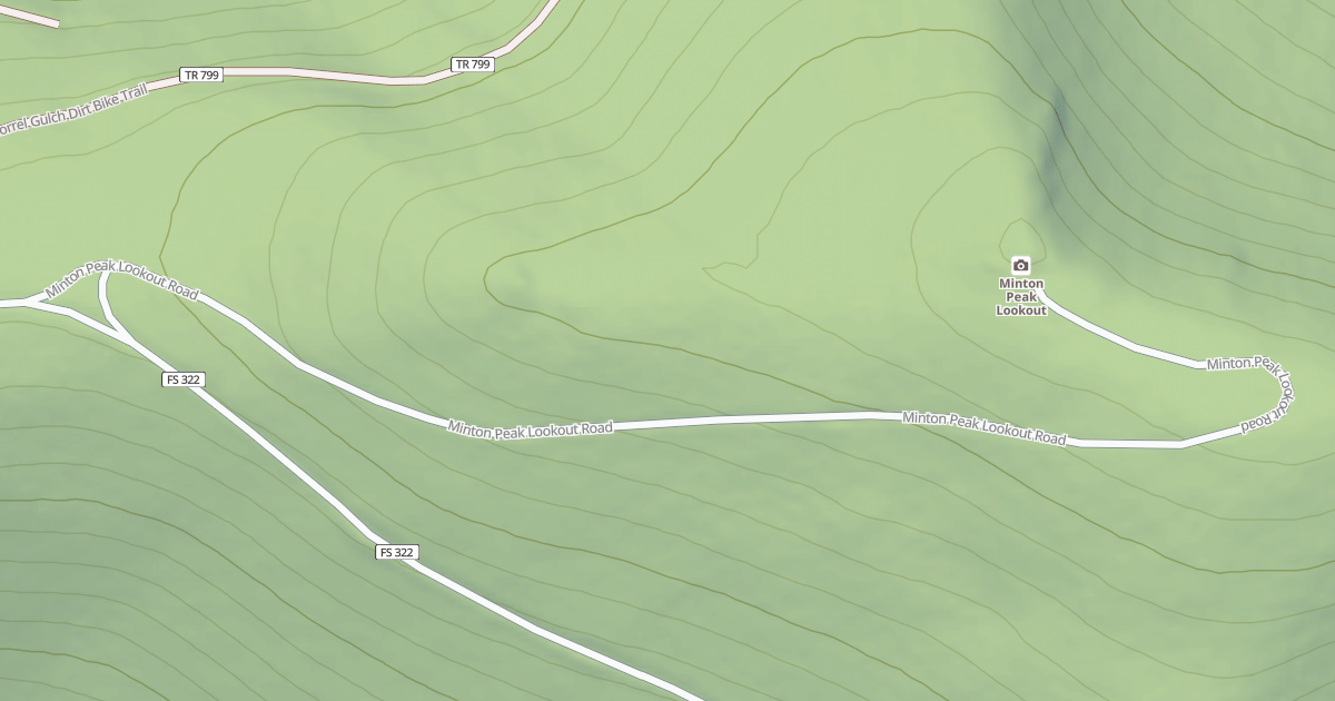 Map preview of MINTON PEAK LOOKOUT