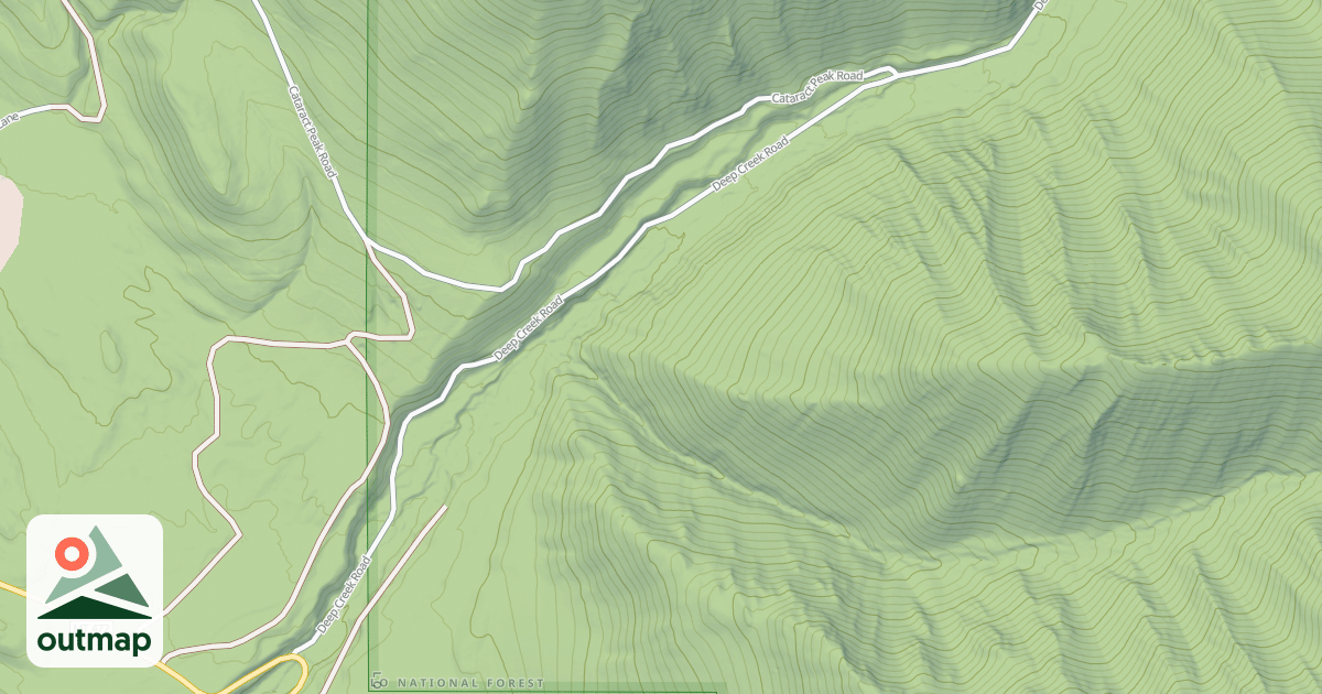 Map of DEEP CREEK (T. FALLS)