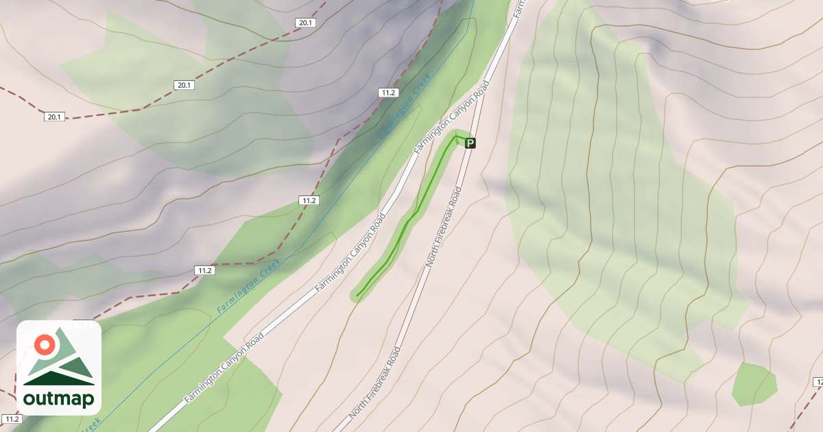 Map of Farmington Canyon Access Trail