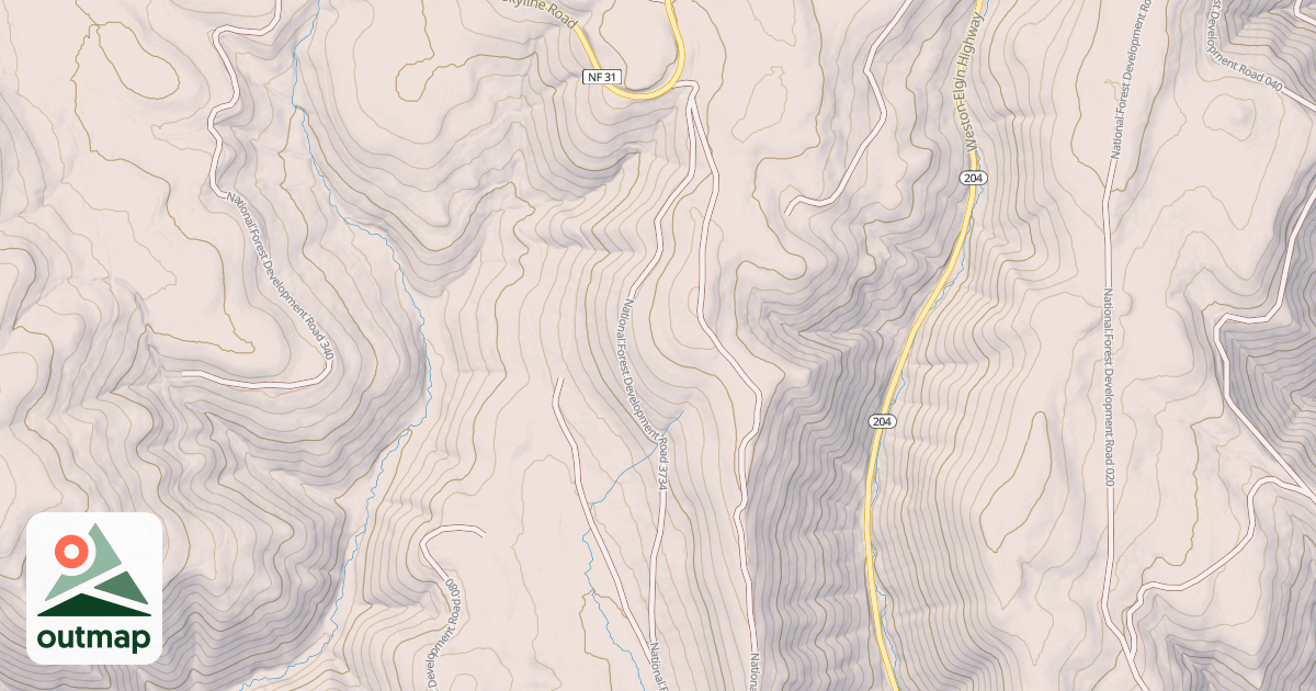 Map of MIDDLE RIDGE
