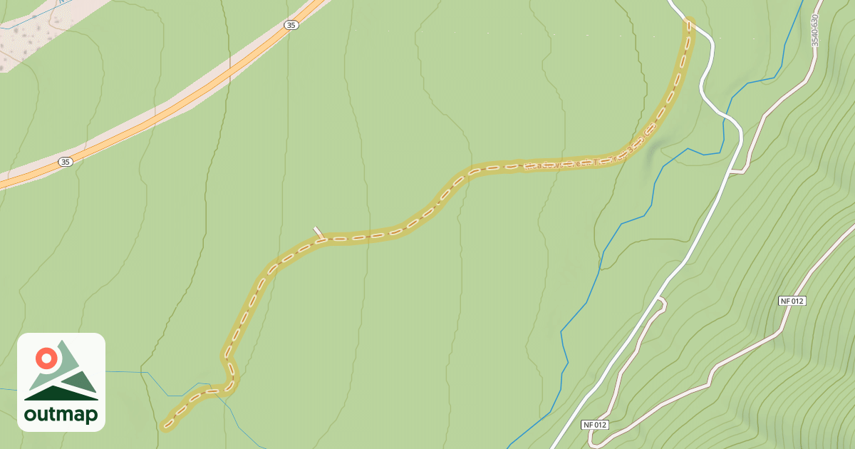 Map of Meadows Creek Tie Trail 3540-620
