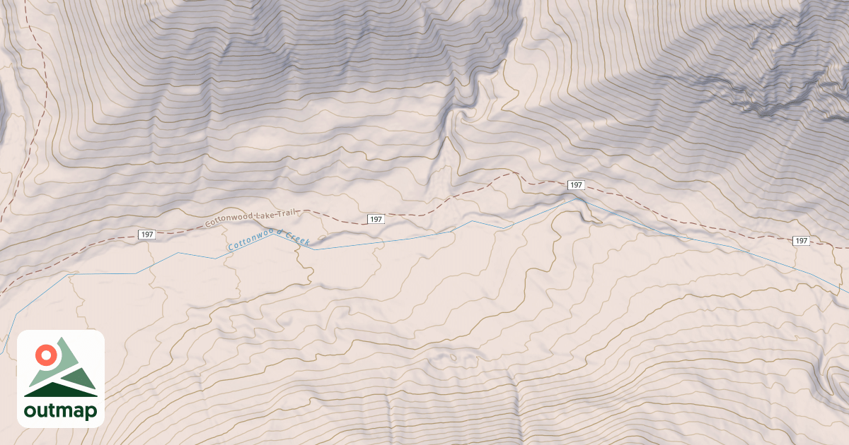 Map of Cottonwood Lake