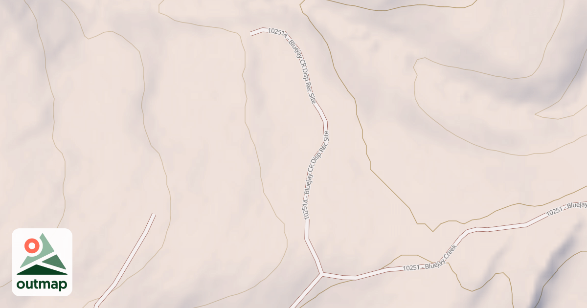 Map of BLUEJAY CR DISP REC SITE