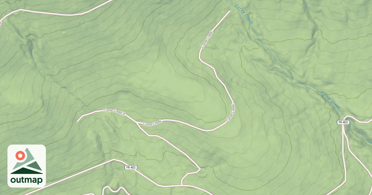 Map of CURVE CREEK