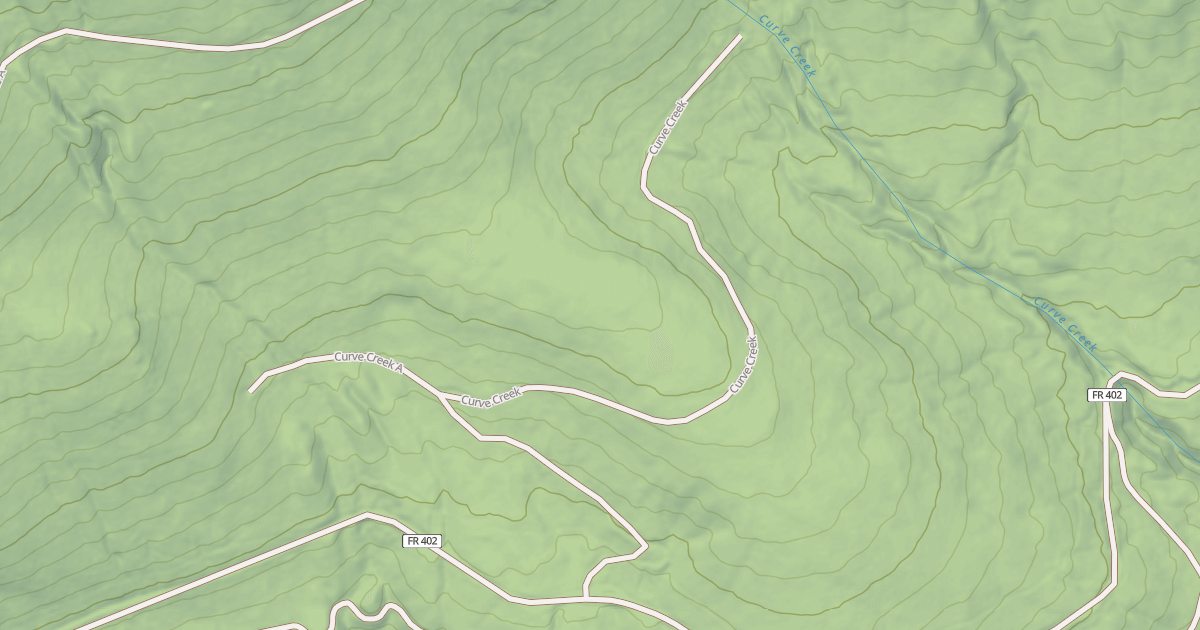 Map preview of CURVE CREEK