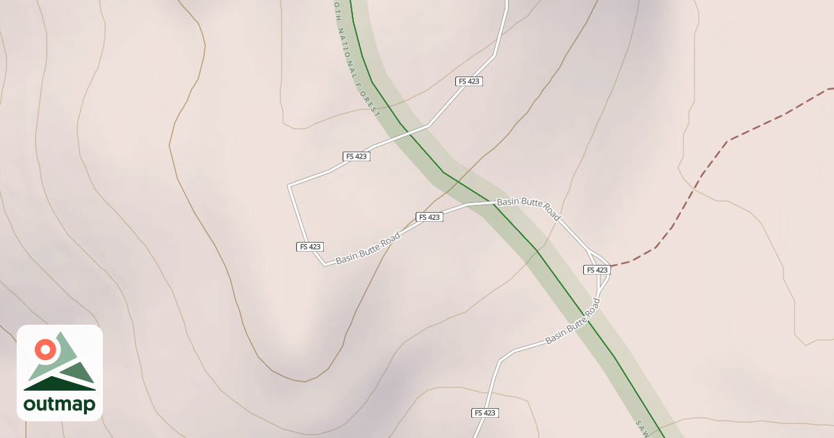 Map of Basin Butte Lookout