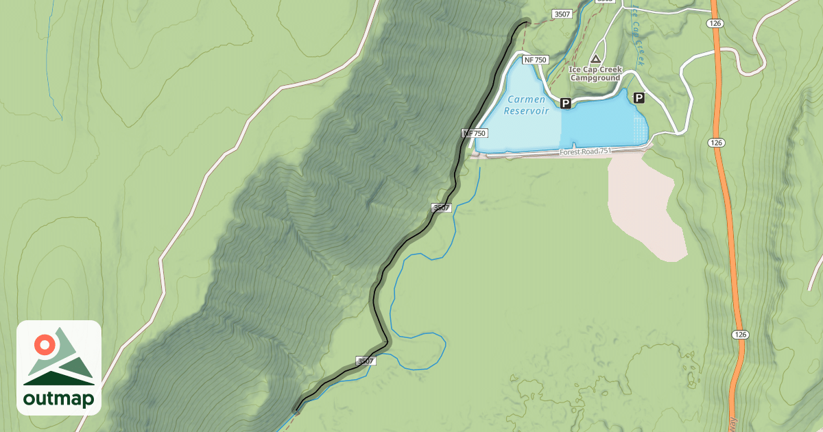 Map of McKenzie River Trail #3507