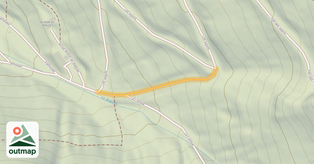 Map of Mur des Alpins