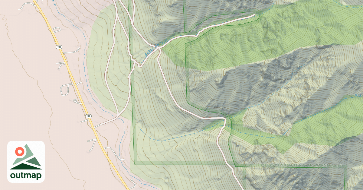 Map of COPPER BLOSSOM MINE 4X4