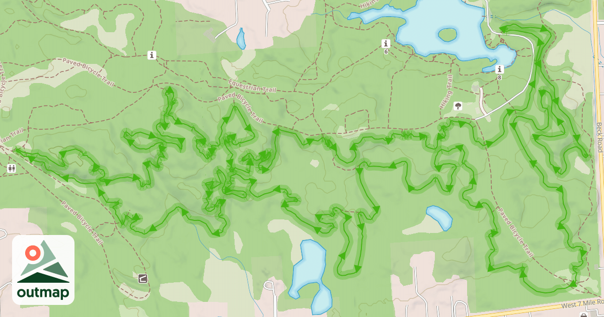 Map of Mountain Bike Trail