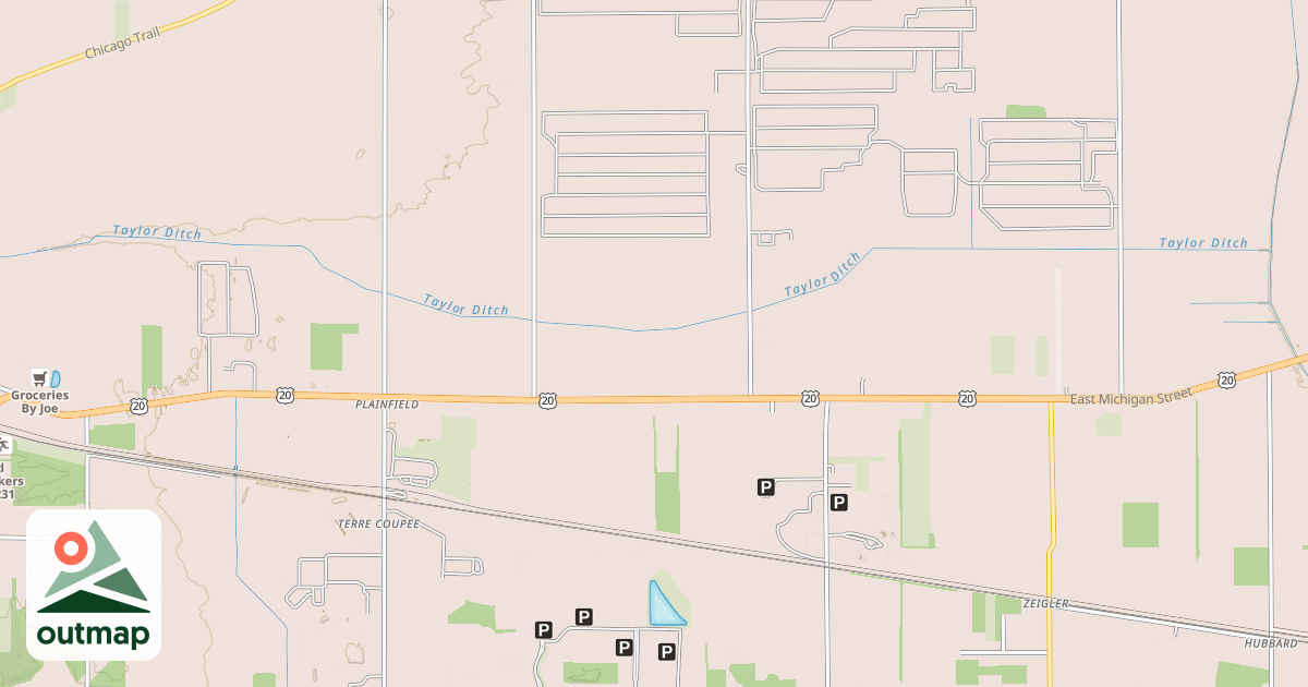 Map of Buffalo Run Snowmobile Trail