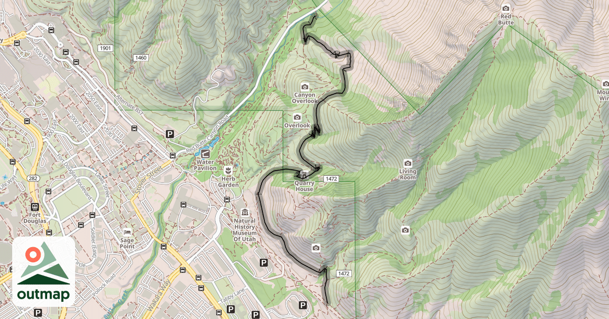 Map of Skyline Trail East