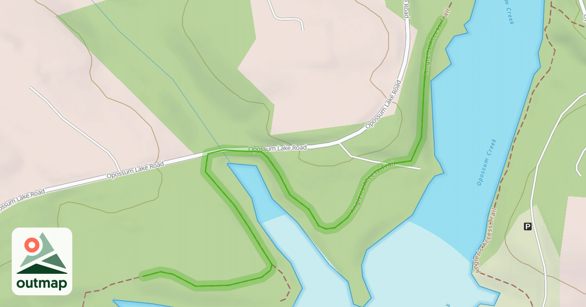 Map of Angler's Access Trail