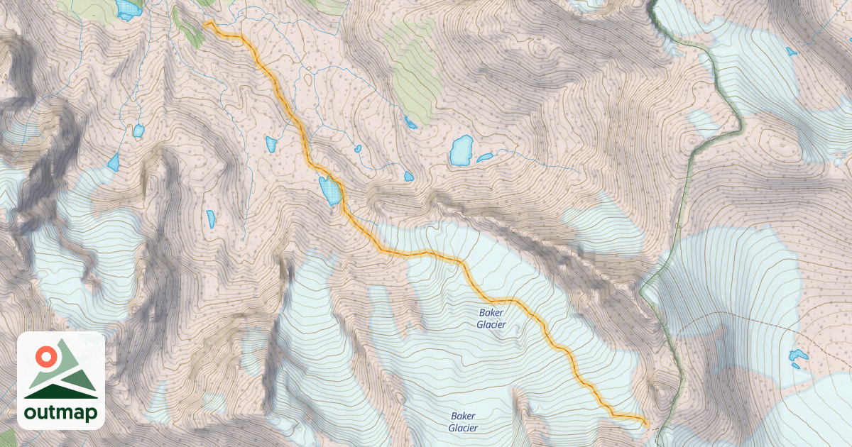 Map of Baker Glacier