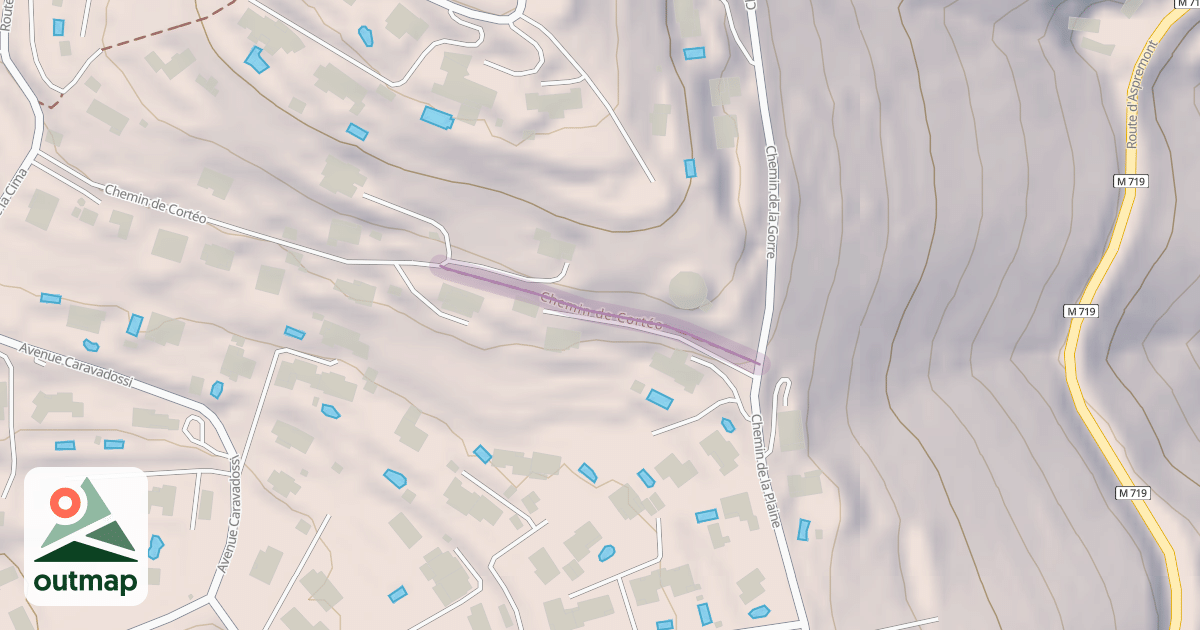 Map of Chemin de Cortéo