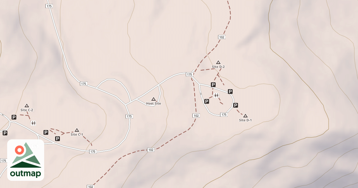 Map of BLACKHAWK CAMPGROUND LOOP D