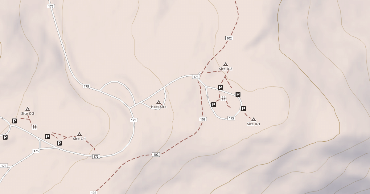 Map preview of BLACKHAWK CAMPGROUND LOOP D